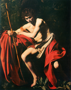 Saint John the Baptist in the desert by Caravaggio