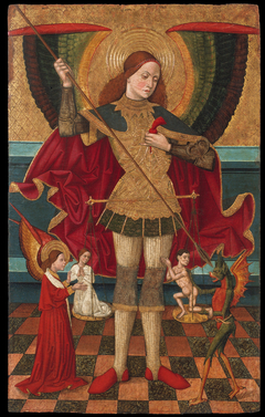 Saint Michael Weighing Souls by Juan de la Abadía