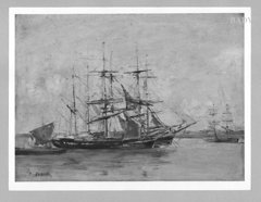 Schiffe im Hafen by Paul-Jacques-Aimé Baudry