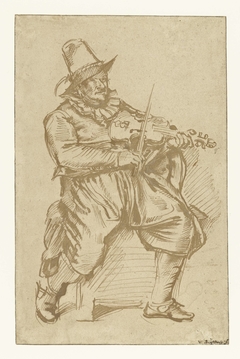 Seated Violin Player by Willem Pietersz. Buytewech