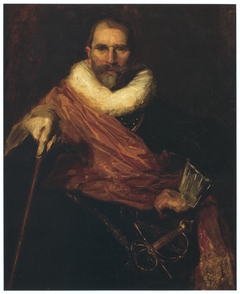 Self-portrait dressed as Johan Claesz Loo by Frans Hals by William Merritt Chase