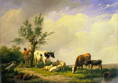 Sheep and Cows by Eugène Verboeckhoven