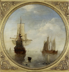 Ships at Anchor by Willem van de Velde II