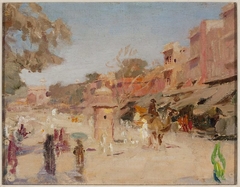 Street in Jaipur. From the journey to India by Jan Ciągliński