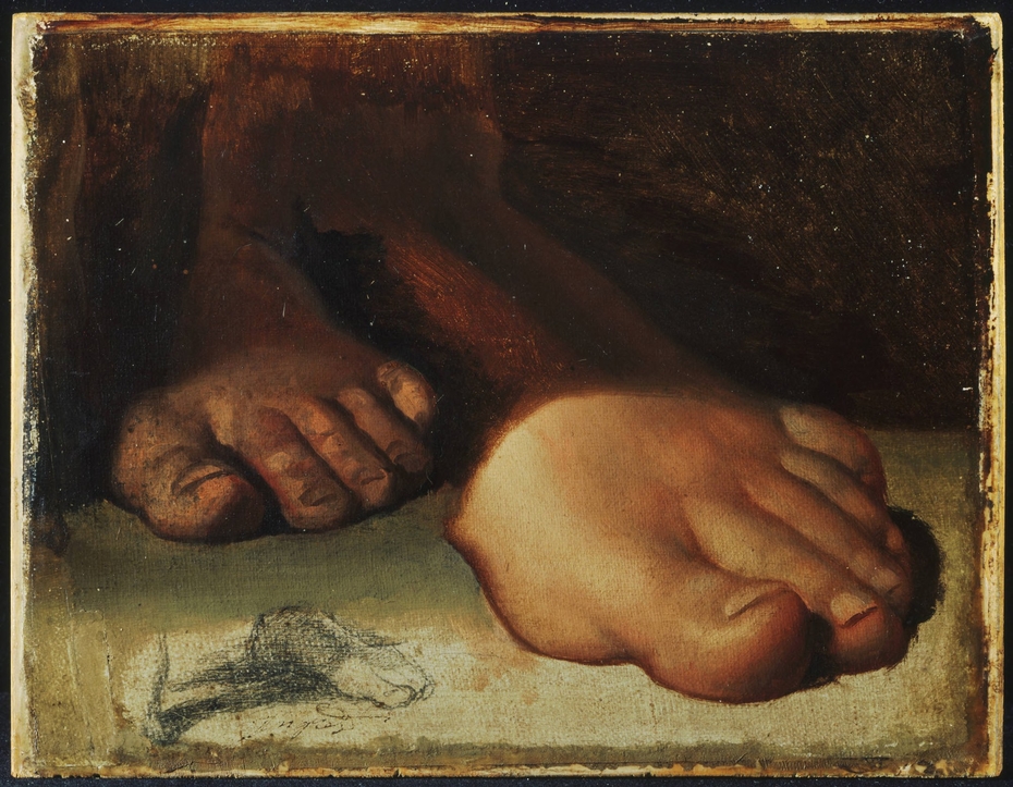 Studies for foot in "Jesus Giving the Keys to Saint Peter"