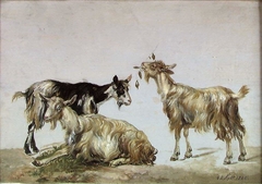 Study of Three goats by Johan Christian Dahl
