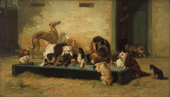 Table d'Hote at a Dogs' Home by John Charles Dollman