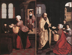 The Adoration of the Shepherds and the Kings and Elisha and the widow's oil