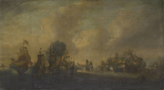 The Battle of the Downs, 21 October 1639 by Anonymous