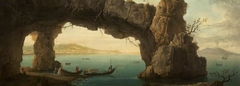 The Bay of Naples, seen through a Grotto