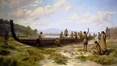 The Canoe Builders by Walter Wright