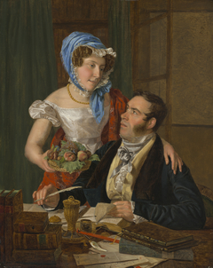 The Cartographer Professor Josef Jüttner and His Wife by Ferdinand Georg Waldmüller