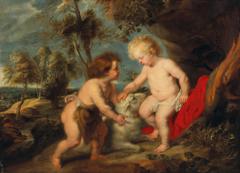 The Christ Child and the Infant Saint John the Baptist by Unknown Artist