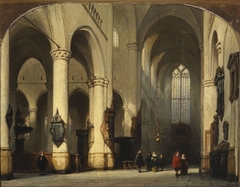 The Church of St Peter in Leiden by Johannes Bosboom