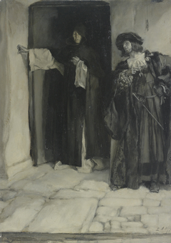 The Duke and Friar Thomas, from Measure for Measure, Act I, Scene iii by Edwin Austin Abbey