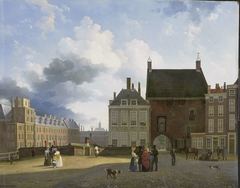 The Gevangenpoort and the Plaats, The Hague by Pieter Daniel van der Burgh