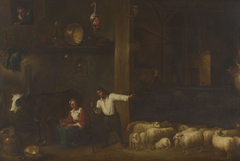 The Interior of a Barn by Anonymous