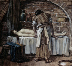 The Levite Before the Corpse of His Wife by James Tissot