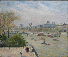 The Louvre, Spring, Morning, Sunlight (First Series) by Camille Pissarro