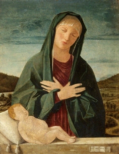 The Madonna adoring the Sleeping Christ Child
