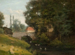 The Mill Stream by Jean-Baptiste-Camille Corot