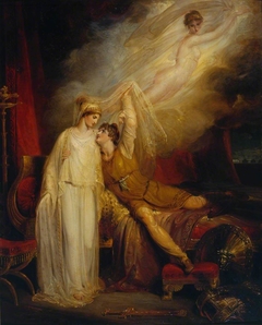 The Reconciliation of Helen and Paris after his Defeat by Menelaus by Richard Westall