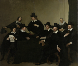 The regents of the Nieuwe Zijds institute for the outdoor relief of the poor, Amsterdam, ca 1650