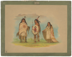 Three Riccarree Indians by George Catlin