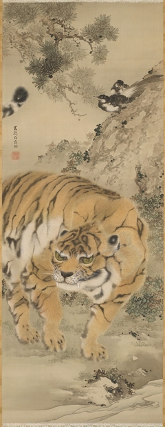 Tiger [left of a pair of Tiger and Dragon] by Kishi Ganku
