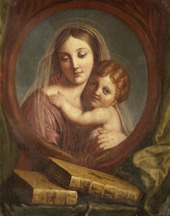 Trompe l'oeil of the Madonna and Child (after Raphael) and the Two Testaments by Henrietta O'Neill