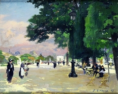 Tuileries Garden, Paris by Jules Ernest Renoux