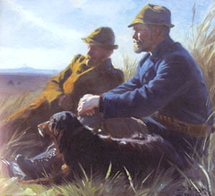 Two hunters from Skagen. Study