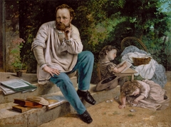 Pierre-Joseph Proudhon et ses Enfants by Gustave Courbet