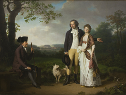 Niels Ryberg with his Son Johan Christian and his Daughter-in-Law Engelke, née Falbe