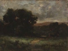 Untitled (landscape with meadow and trees) by Edward Mitchell Bannister