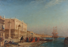 Venice, Doge's Palace by Félix Ziem