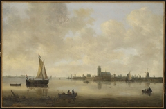 View of Dordrecht from the Oude Maas by Jeronymus van Diest II
