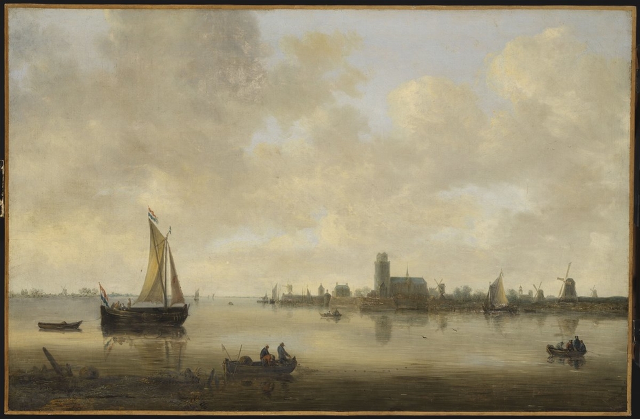 View of Dordrecht from the Oude Maas