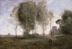 Villa of the Black Pines by Jean-Baptiste-Camille Corot