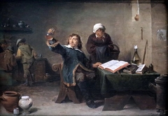 Village Doctor looking at a Urine Sample by David Teniers the Younger