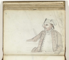 VOC-officier op schip by Jan Brandes