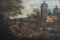 Volksbelustigung by Adriaen Frans Boudewyns