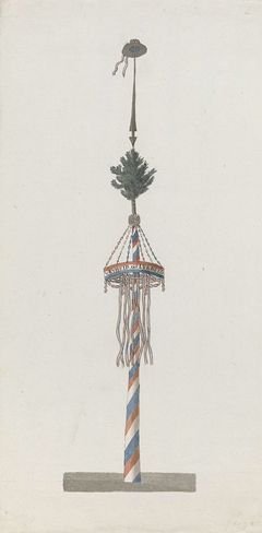 Vrijheidsboom op het Koningsplein, 1795