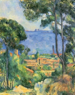 Vue sur l'Estaque et le château d'If by Paul Cézanne