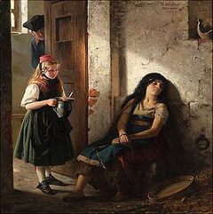 Yound Gipsy in Arrest by Berthold Woltze