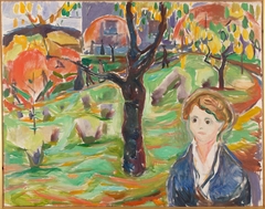 Young Woman in the Garden by Edvard Munch