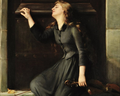 Young woman with a violin