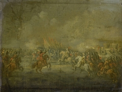 A Cavalry Skirmish by Unknown Artist