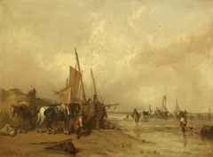 A Coast Scene with Fishing Boats by Clarkson Frederick Stanfield