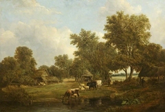 A Farmstead among Trees by Alfred Vickers